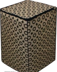 DREAM CURE Portable Washing Machine Brown Color Printed   PVC Cover,Top Load Waher Dryer Cover Water Proof ,  Full Automatic /Wheel Washing Machine Cover For 6 Kg Cover -  Grey/Black